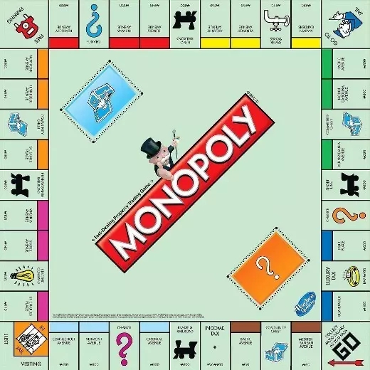 monopoly: 大富翁 "大富翁"这样的桌游在美国很贵,一套要几十美金.
